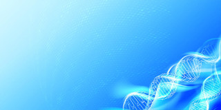 蓝色科技基因分子医学医疗科技生物科技商务展板背景